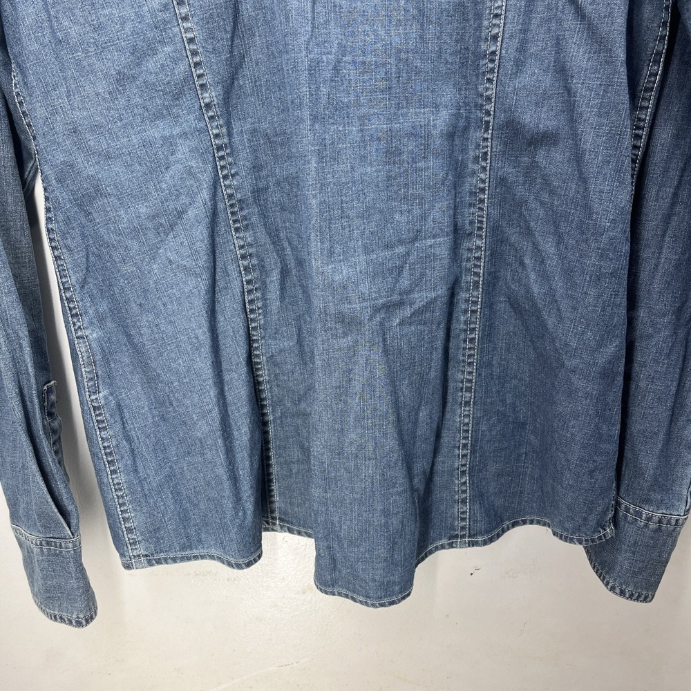 Vintage Harley Davidson Women's Large Pearl Snap Western Long Sleeve Button Up - Picture 10 of 14